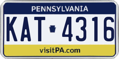 PA license plate KAT4316