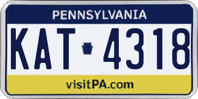 PA license plate KAT4318