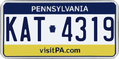 PA license plate KAT4319