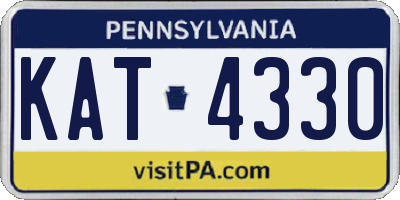 PA license plate KAT4330