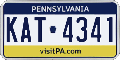 PA license plate KAT4341