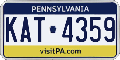 PA license plate KAT4359