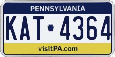 PA license plate KAT4364