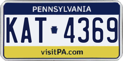 PA license plate KAT4369