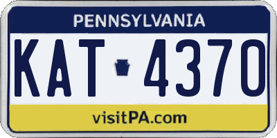 PA license plate KAT4370