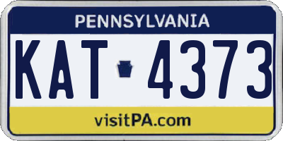PA license plate KAT4373