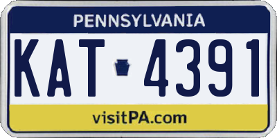 PA license plate KAT4391