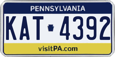 PA license plate KAT4392