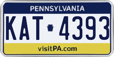 PA license plate KAT4393