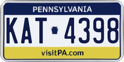 PA license plate KAT4398