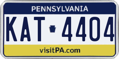 PA license plate KAT4404