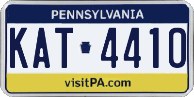 PA license plate KAT4410
