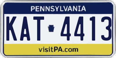 PA license plate KAT4413