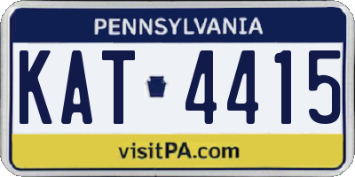 PA license plate KAT4415