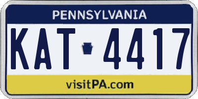 PA license plate KAT4417