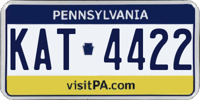 PA license plate KAT4422