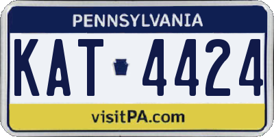 PA license plate KAT4424