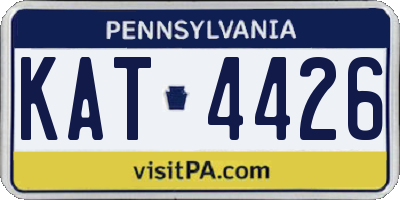 PA license plate KAT4426