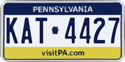 PA license plate KAT4427