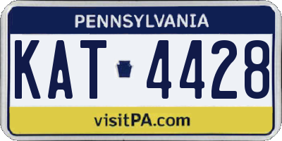 PA license plate KAT4428