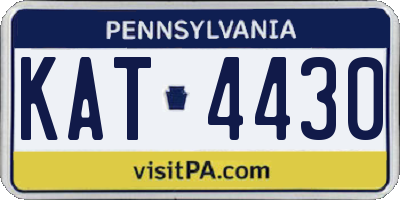 PA license plate KAT4430