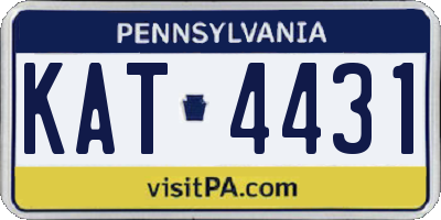 PA license plate KAT4431