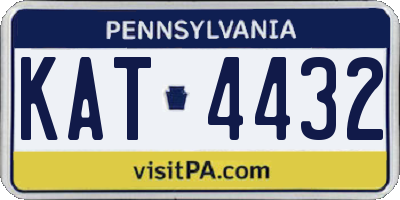 PA license plate KAT4432