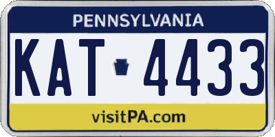 PA license plate KAT4433