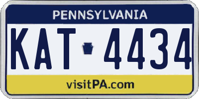 PA license plate KAT4434
