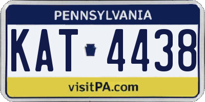 PA license plate KAT4438