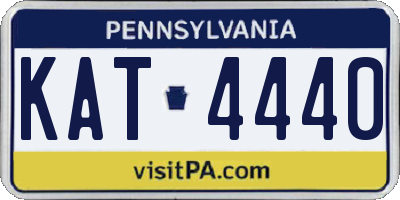PA license plate KAT4440
