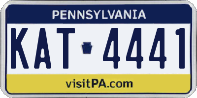 PA license plate KAT4441