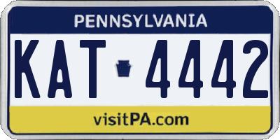 PA license plate KAT4442