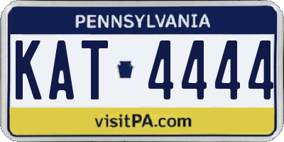 PA license plate KAT4444