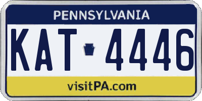 PA license plate KAT4446