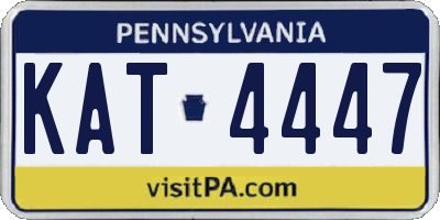 PA license plate KAT4447