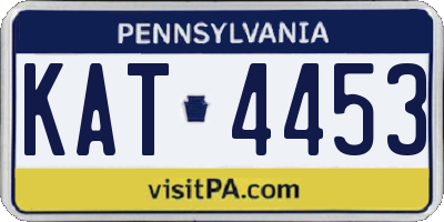 PA license plate KAT4453
