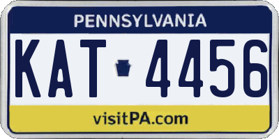 PA license plate KAT4456