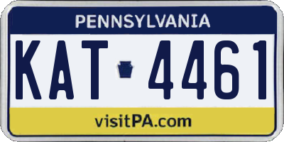 PA license plate KAT4461