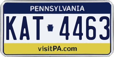 PA license plate KAT4463