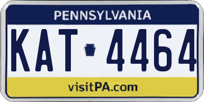 PA license plate KAT4464