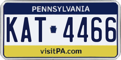 PA license plate KAT4466