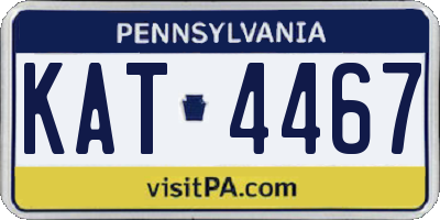 PA license plate KAT4467