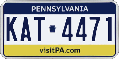 PA license plate KAT4471