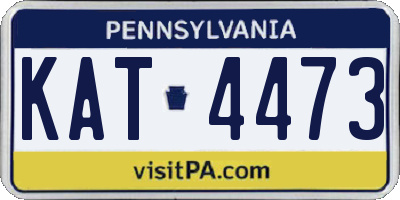 PA license plate KAT4473