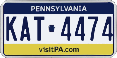 PA license plate KAT4474