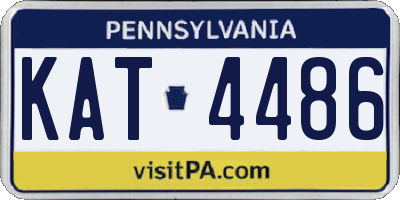 PA license plate KAT4486