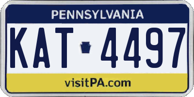 PA license plate KAT4497