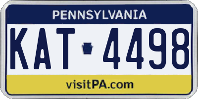 PA license plate KAT4498