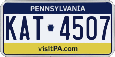 PA license plate KAT4507